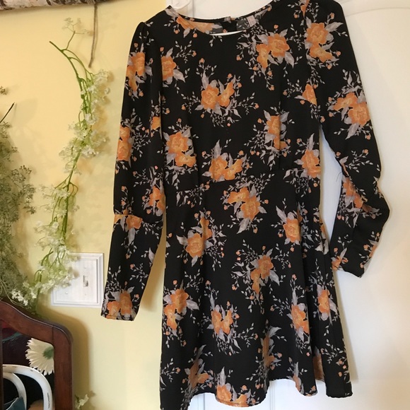 free people black dress with flowers